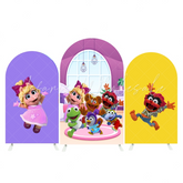 Muppet Babies Birthday Party Bogenhintergrund Abdeckung Kermit Piggy Show Kinder Party Deko