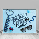 Marine Blau Binden Und Geschenk Glücklich Väter Tag Hintergründe