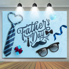 Marine Blau Binden Und Geschenk Glücklich Väter Tag Hintergründe