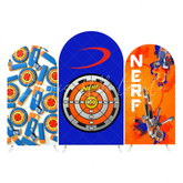 NERF Theme Happy Birthday Party Bogenwand Abdeckung Dart Blaster Spielzeug Arena Jungen Deko