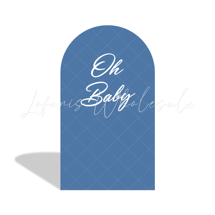 Oh Baby Blau Hot Air Balloon Bogenhintergrund Abdeckung Heißluftballon Wolken Babyparty Deko