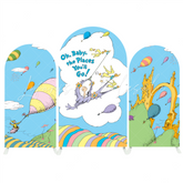 Oh Baby The Place You'll Go Birthday Baby Shower Party Bogenhintergrund Abdeckung Reise Deko