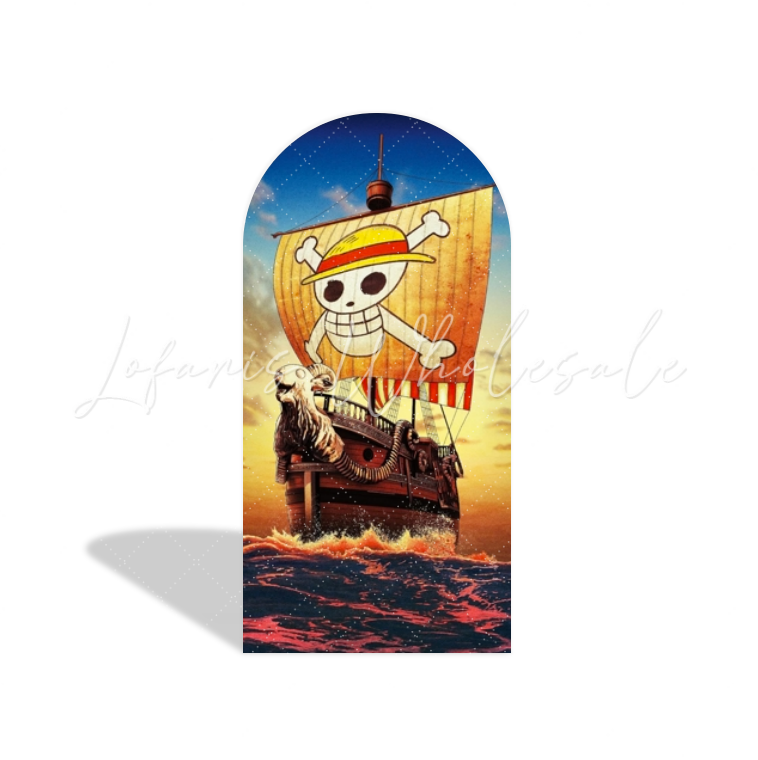 One Piece Theme Birthday Party Bogenwand Abdeckung Ruffy Piraten Anime Schatz Jungen Deko