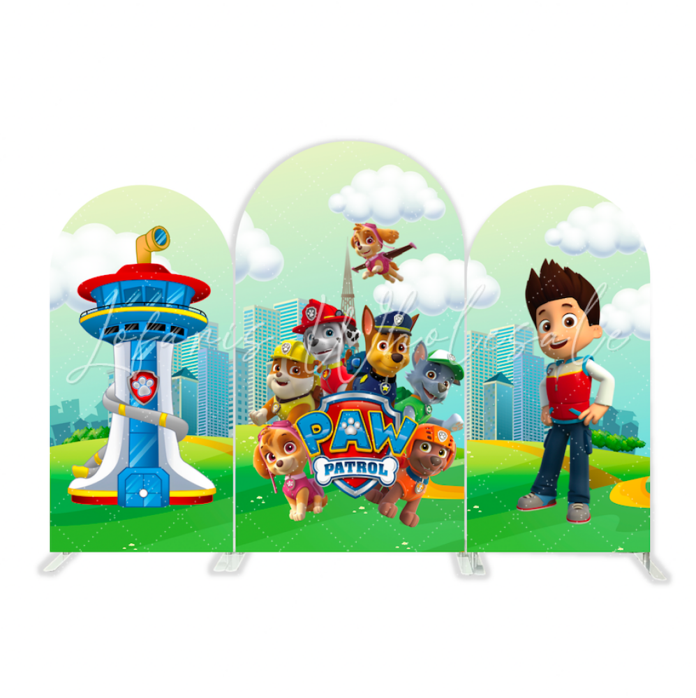 Paw Patrol Helfer auf vier Pfoten Thema Happy Birthday Bogenwand Abdeckung Hunde Deko