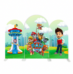 Paw Patrol Helfer auf vier Pfoten Thema Happy Birthday Bogenwand Abdeckung Hunde Deko