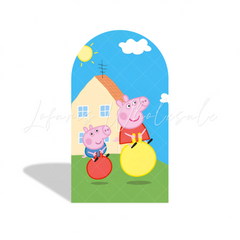 Peppa Pig Familie Wutz Thema Happy Birthday Chiara Bogen Abdeckung Kinder Party Deko
