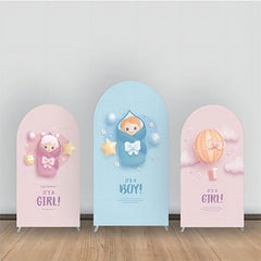 Rosa Und Blau Baby Geschlecht Aufdecken Bogen Hintergrund Bausatz