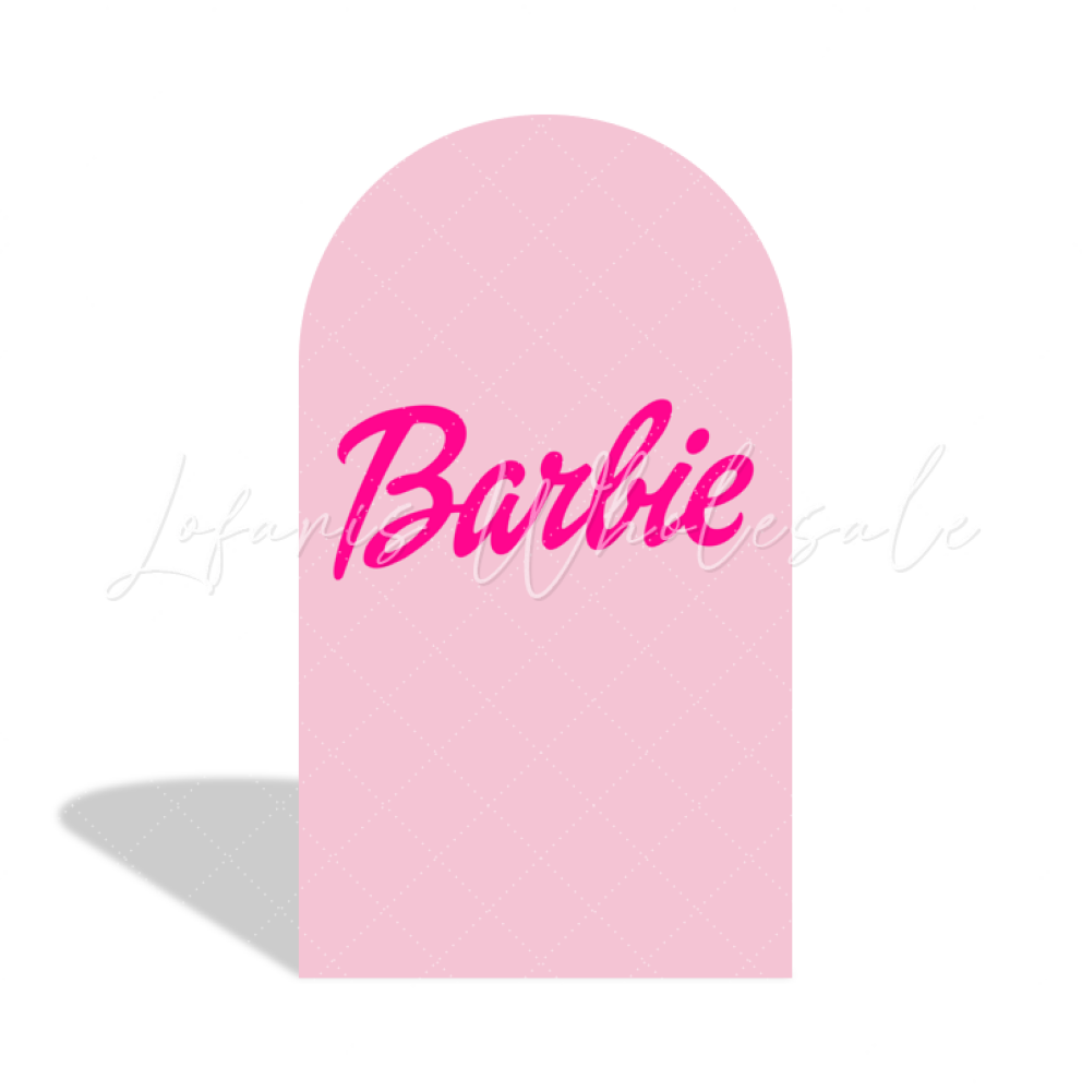 Pink Barbie Birthday Party Arch Backdrop Wall Cloth Cover Rosa Mode Puppe Fotohintergrund Deko