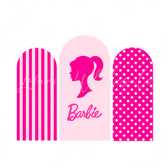 Pink Barbie Birthday Party Chiara Bogenhintergrund Abdeckung Mode Puppe Mädchen Party Deko
