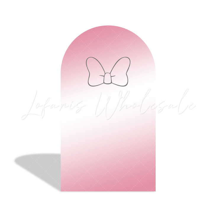 Pink Minnie Baby Shower Birthday Party Bogenwand Abdeckung Rosa Punkte Maus Mädchen Deko