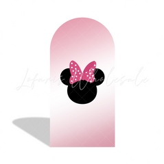 Pink Minnie Baby Shower Birthday Party Bogenwand Abdeckung Rosa Punkte Maus Mädchen Deko