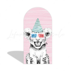Pink Safari Animal Dschungel Tiere Rosa Happy Birthday Bogenhintergrund Mädchen Party Deko