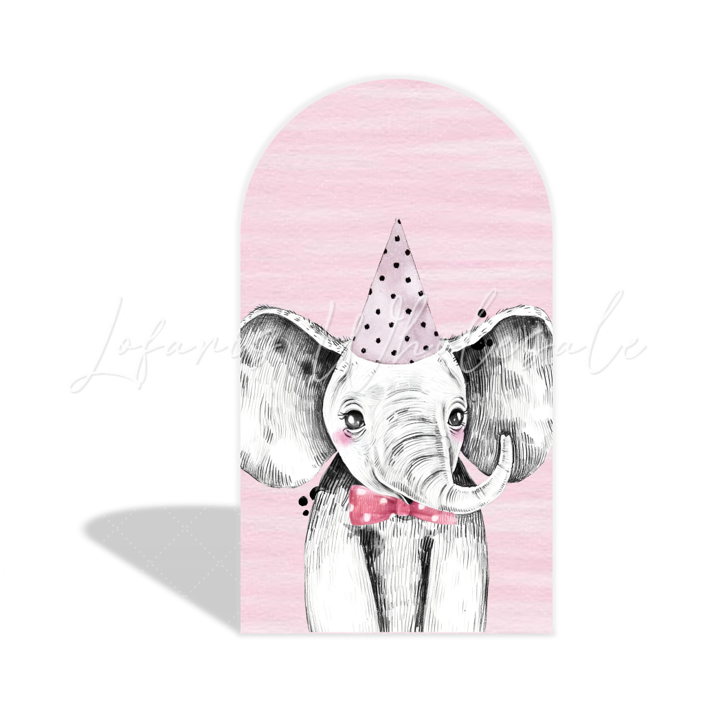 Pink Safari Animal Dschungel Tiere Rosa Happy Birthday Bogenhintergrund Mädchen Party Deko