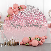 Rosa Silber Funkeln Bokeh Runden Geburtstag Hintergrund