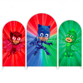 PJ Masks Pyjamahelden Cartoon Happy Birthday Bogenhintergrund Abdeckung Nacht Superhelden
