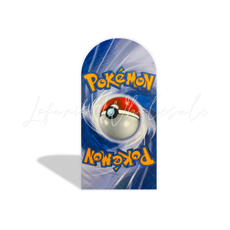 Pokemon Ball Trainer Thema Chiara Bogenhintergrund Stoffbezug Kindergeburtstag Deko