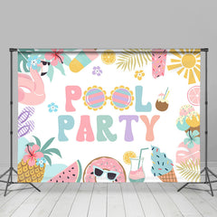 Schwimmbad Party Hawaii Eis Creme Sommer Urlaub Hintergrund