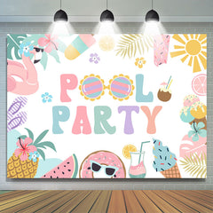 Schwimmbad Party Hawaii Eis Creme Sommer Urlaub Hintergrund