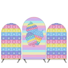 Pop Es Thema Eis Creme Geburtstag Party Bogen Hintergrund Bausatz
