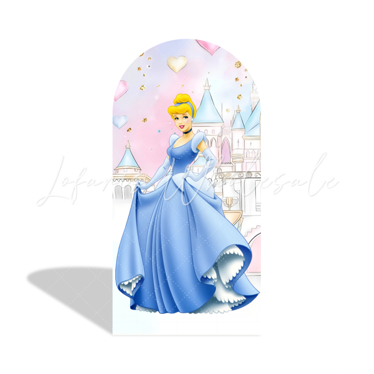 Princess Birthday Party Background Bogenwand Abdeckung Rosa Krone Gold Glitzer Mädchen Deko