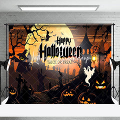 Kürbisse Geister Hexe Friedhof Halloween Hintergrund