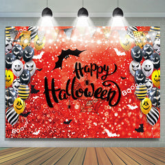 Rot Bokeh Gelb Und Schwarz Ballon Halloween Hintergrund