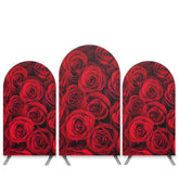 Rot Blumen Thema Hochzeit Party Bogen Hintergrund Bausatz Banner