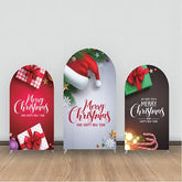 Rot Hut Grün Blatt Geschenk Weihnachten Bogen Hintergrund Bausatz