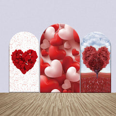 Rot Herz Luftballons Bäume Hochzeit Bogen Bakcdrop Bausatz