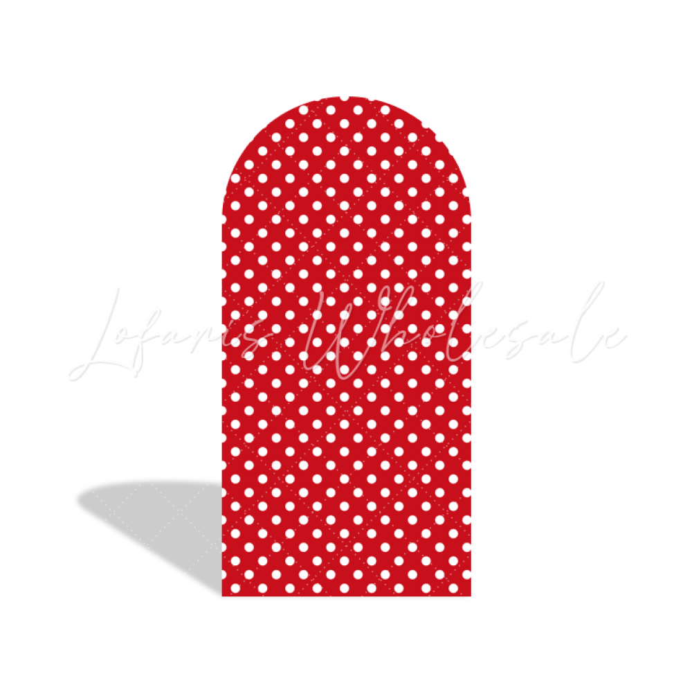 Red Minnie Baby Shower Birthday Party Bogenwand Abdeckung Rot Maus Punkte Klassisch Deko