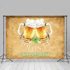 Retro Braun Bier Prost Oktoberfest Party Hintergrund