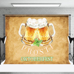 Retro Braun Bier Prost Oktoberfest Party Hintergrund