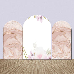 Rose Golden Marmor Textur Blumen Bogen Hintergrund Bausatz