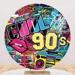 Runden Bunt Hip Hop Cool 90er Jahre Geburtstag Hintergrund