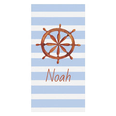 Ruder Anker Segeln Stil Streifen Brauch Strand Handtuch