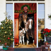 Rustikal Bauernhof Haus Weihnachten Tür Abdeckung Dekoration