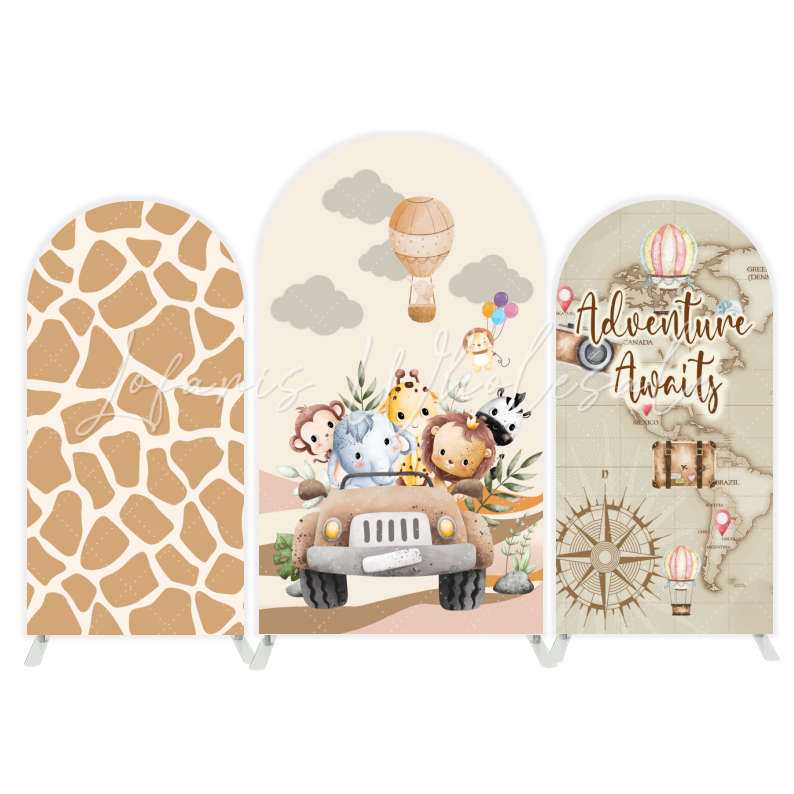 Safari Animals Arch Birthday Party Bogenwand Abdeckung Dschungel Tiere Zoo Wildnis Party Deko