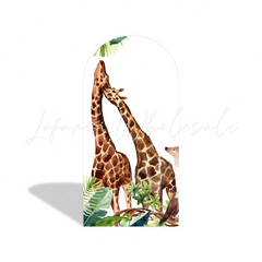 Safari Jungle Wild Babyparty Baby Shower Bogenwand Abdeckung Gold Tiere Party Deko