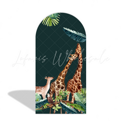Safari Jungle Wild Thema Happy Birthday Bogenhintergrund Stoffbezug Tiere Zoo Party Deko