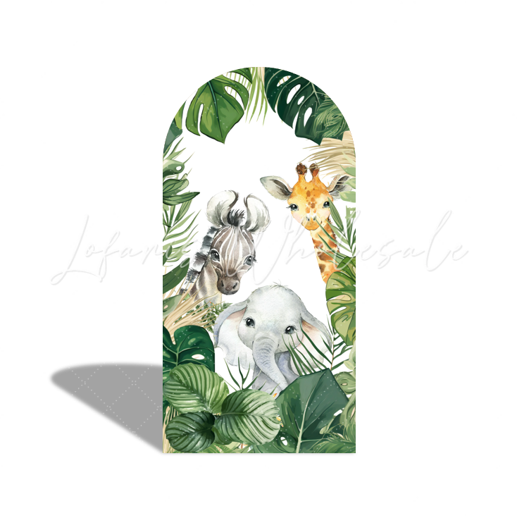 Oh Baby Safari Wild Jungle Animal Birthday Baby Shower Bogenhintergrund Abdeckung Tiere Deko