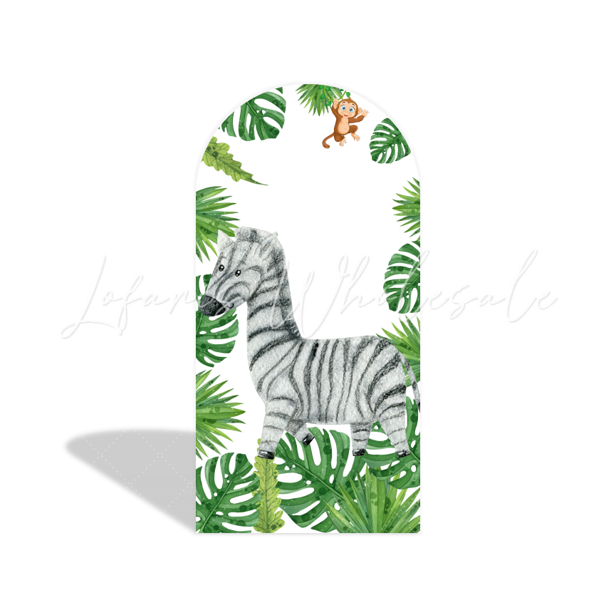 Safari Wild Jungle Birthday Baby Shower Party Bogenwand Abdeckung Urwald Tiere Grün Party Deko