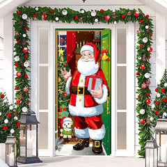 Weihnachtsmann Klaus Geschenke Weihnachten Baum Weihnachten Tür Abdeckung