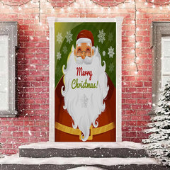 Weihnachtsmann Klaus Schneeflocke Fröhlich Weihnachten Tür Abdeckung
