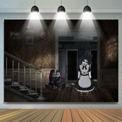 Beängstigend Puppen In Der Haus Schrecklich Halloween Hintergrund
