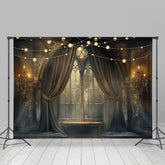 Beängstigend Retro Zimmer Licht Streifen Hintergrund Für Halloween