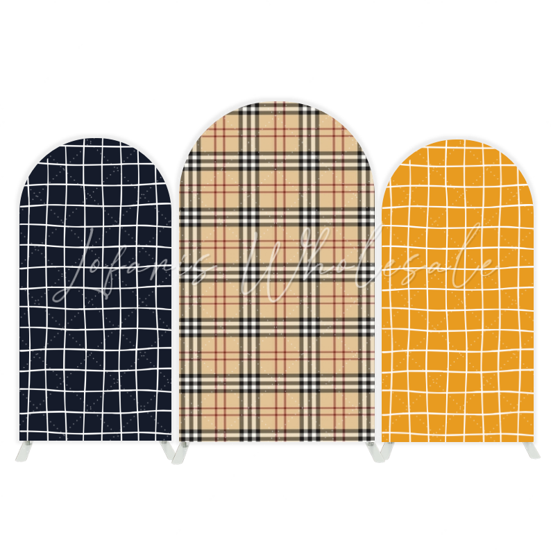 Scottish Plaid Schottenkaro Muster Bogenwand Abdeckung Klassisch Party Fotohintergrund Stoff