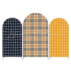 Scottish Plaid Schottenkaro Muster Bogenwand Abdeckung Klassisch Party Fotohintergrund Stoff