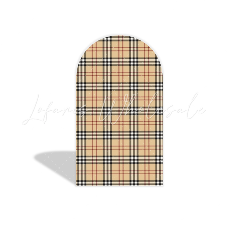 Scottish Plaid Schottenkaro Muster Bogenwand Abdeckung Klassisch Party Fotohintergrund Stoff