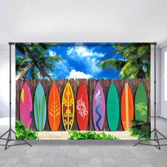 Strand Palme Baum Surfbrett Foto Foto-Shooting Hintergrund