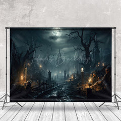 Schädel Stapel Gruselig Schloss Nacht Halloween Hintergrund